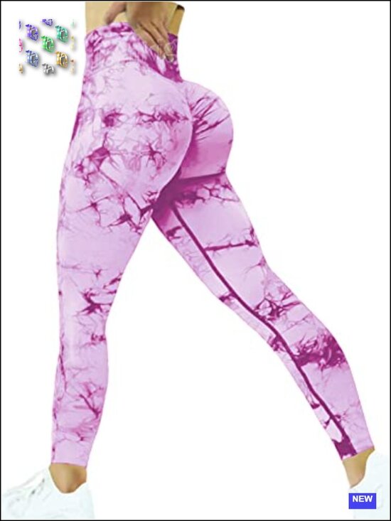 Pants - Seamless Scrunch Butt Lift Leggings High Waist Yoga Pants Tummy Control